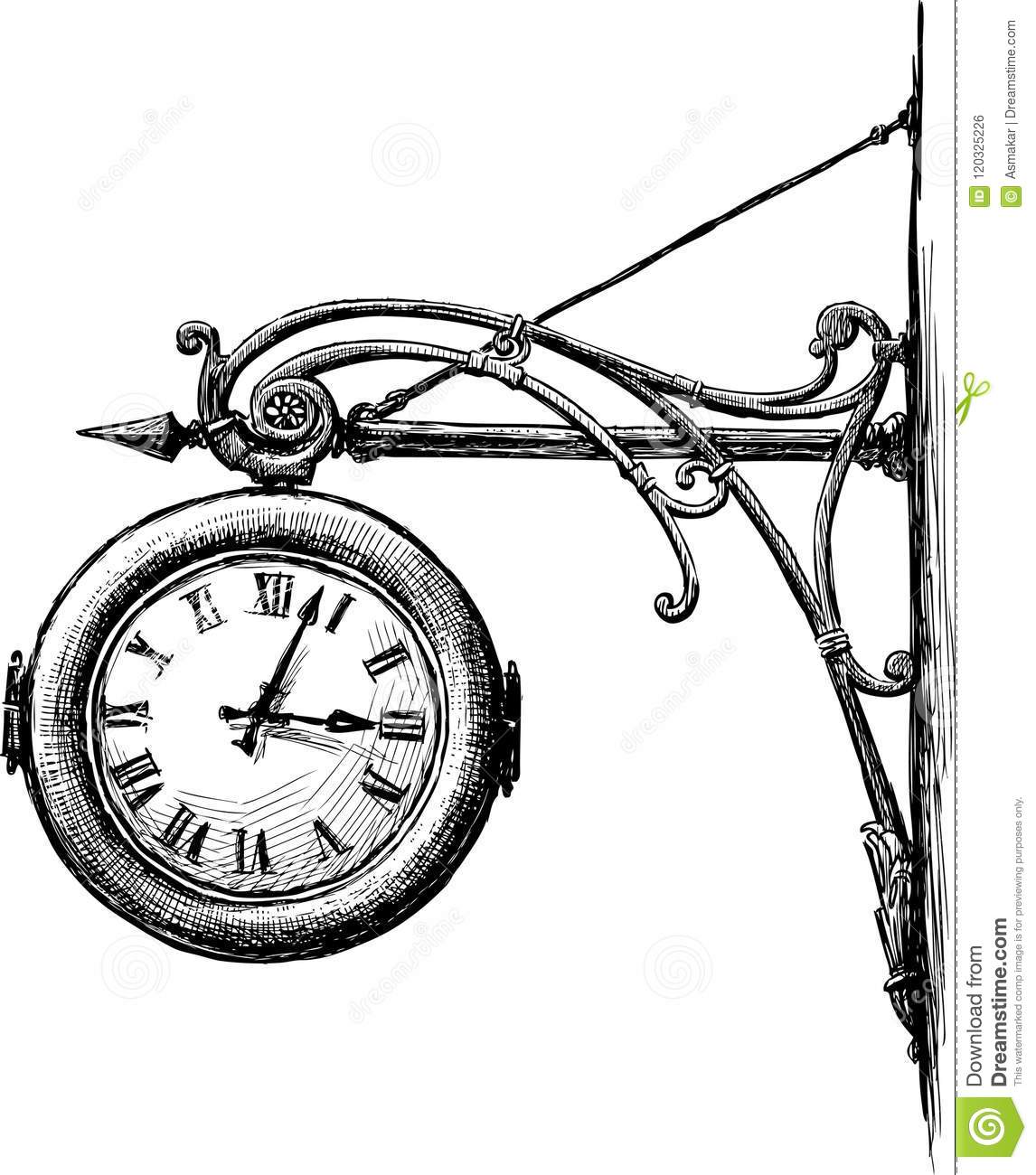 1146x1300 Huge Collection Of 'old Clock Drawing' Download More Than