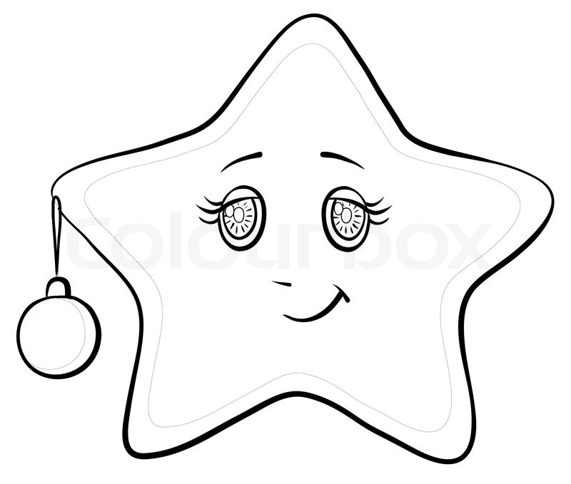 800x679 Christmas Star Outline