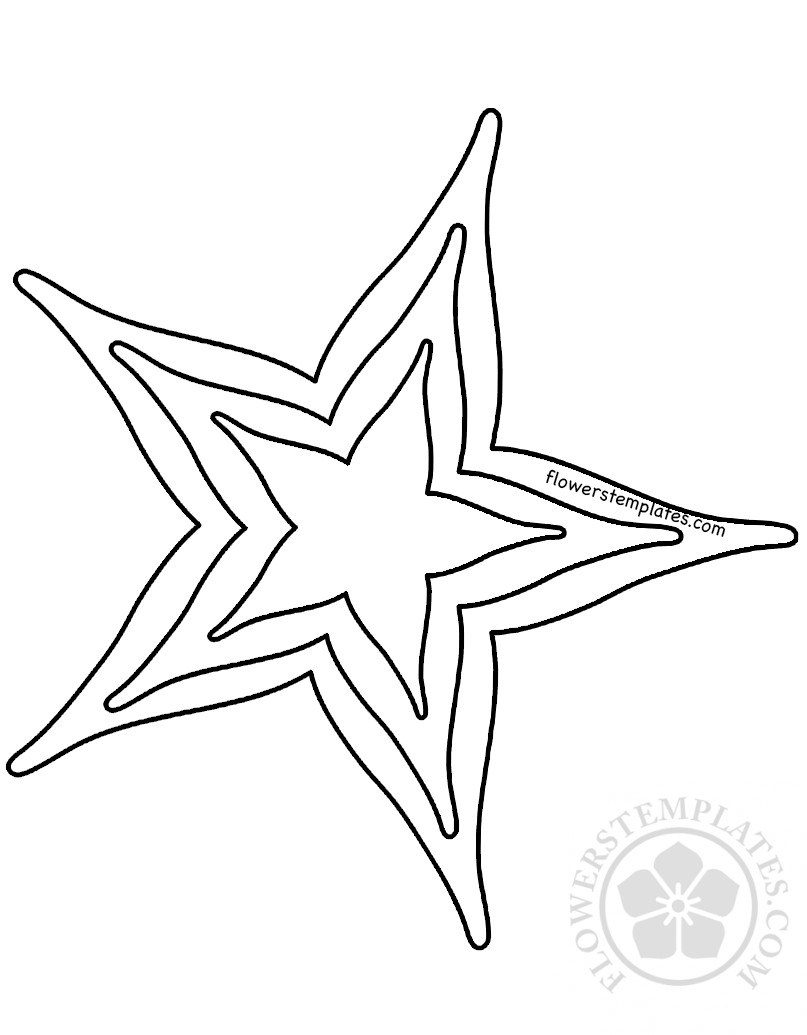 807x1035 Poinsettia Template Christmas Star Flower Flowers Templates