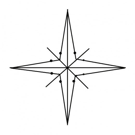 520x520 How To Draw A Compass Rose Feltmagnet