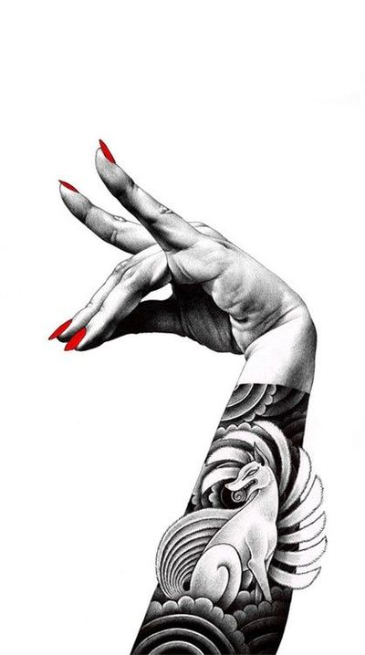 400x718 Kitsune Ball Point Drawing