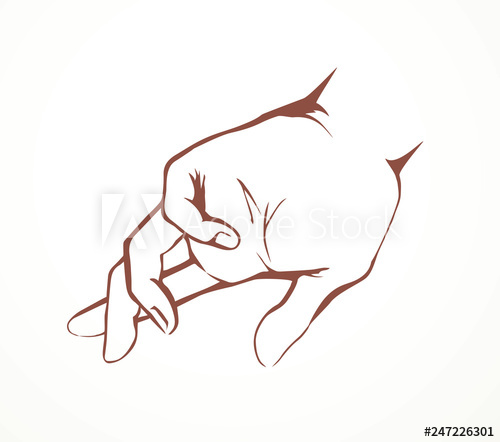 500x442 To Point With Finger Vector Drawing
