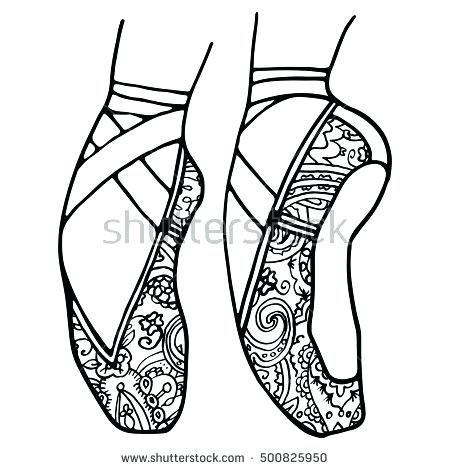 450x470 Beautiful Looking Pointe Shoes Coloring Pages Carinsurancezd Pro
