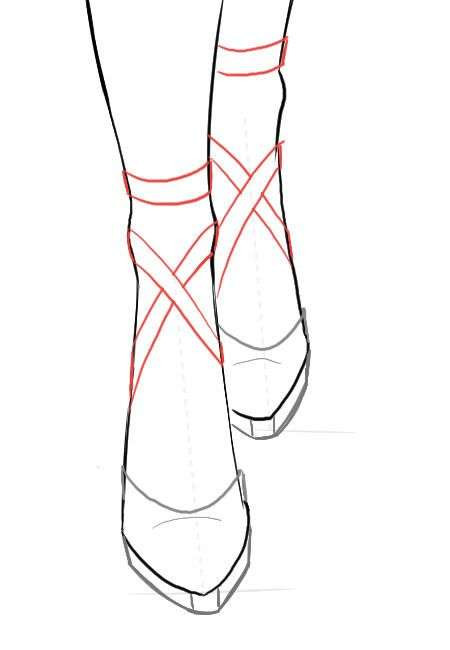 450x650 How To Draw Pointe Shoes Easy Beautiful How To Draw A Ballerina