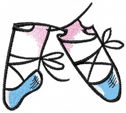 441x397 My Pointe Shoes Free Embroidery Design