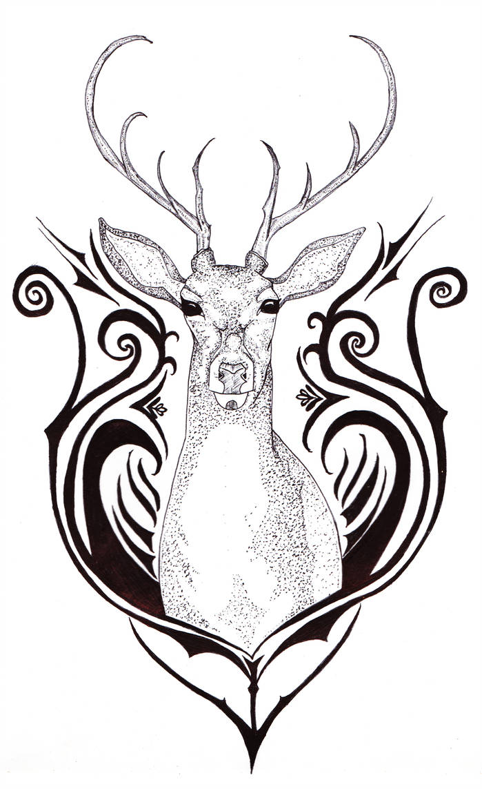 699x1143 Pointillism Deer