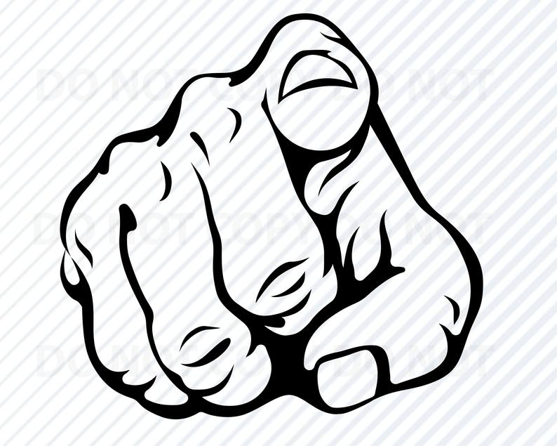 794x635 Pointing Finger For Cricut Vector Images Clipart Etsy