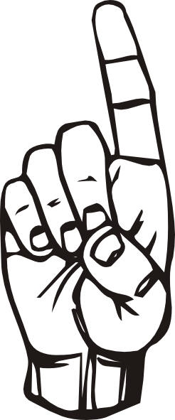 246x591 Sign Language D Finger Pointing Clip Art
