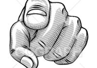 200x140 Vector Art Retro Line Drawing Of A Pointing Finger Clipart Elegant