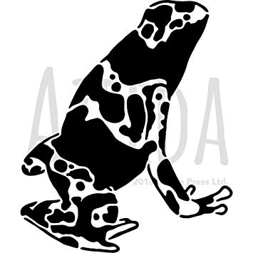 355x355 Azeeda 'poison Dart Frog' Wall Stencil Template