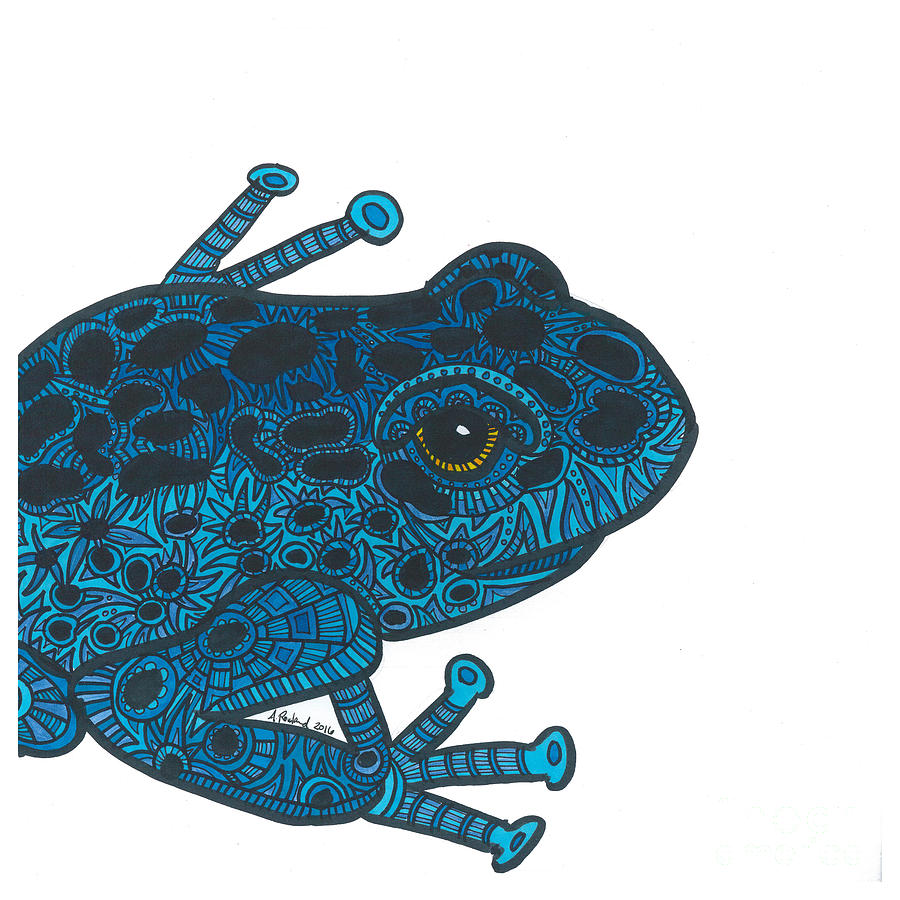 900x900 Blue Froggy Drawing