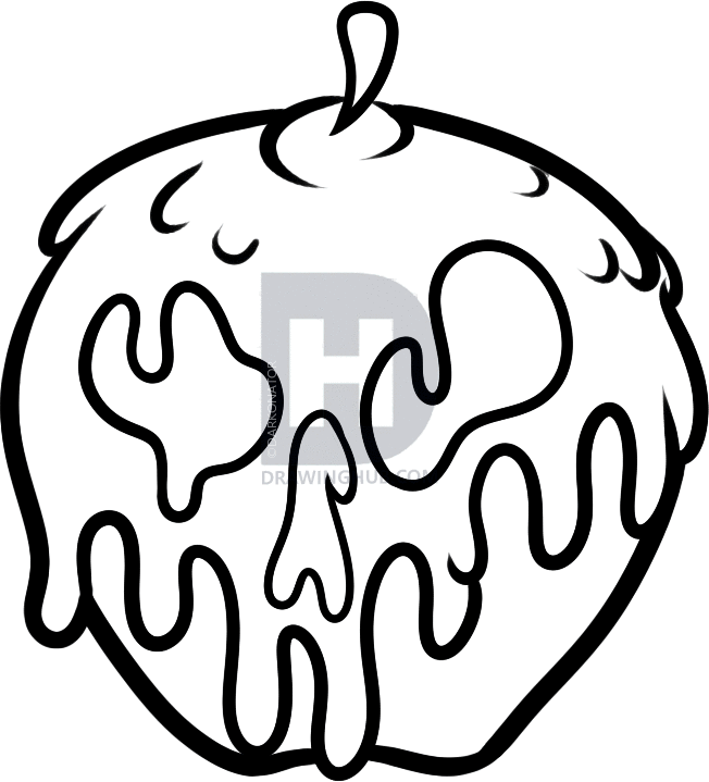 652x719 How To Draw A Poison Apple, Step