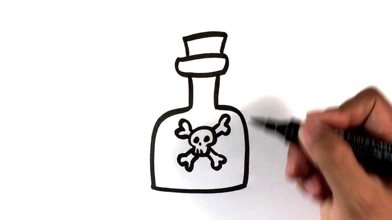 1280x720 How To Draw A Poison Bottle