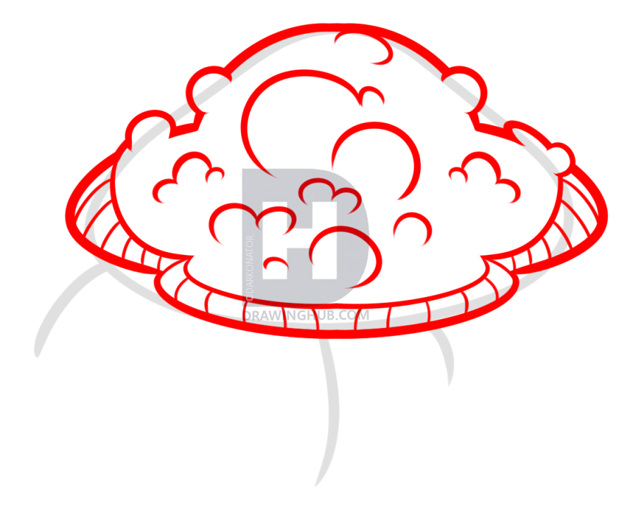 878x720 Poisonous Mushrooms Drawing Tutorial, Step