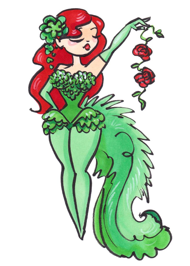 794x1112 pin up burlesque poison ivy girl batman original art etsy