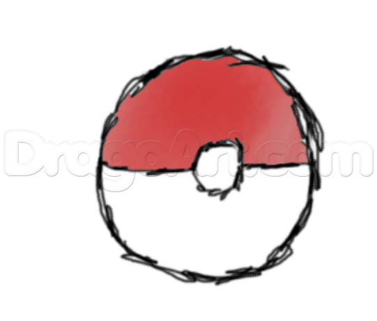 541x461 How To Draw A Pokeball Step