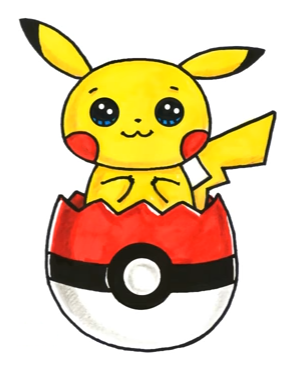 296x370 Pikachu In Pokeball Easter Egg Pokemon Kawaii Drawings