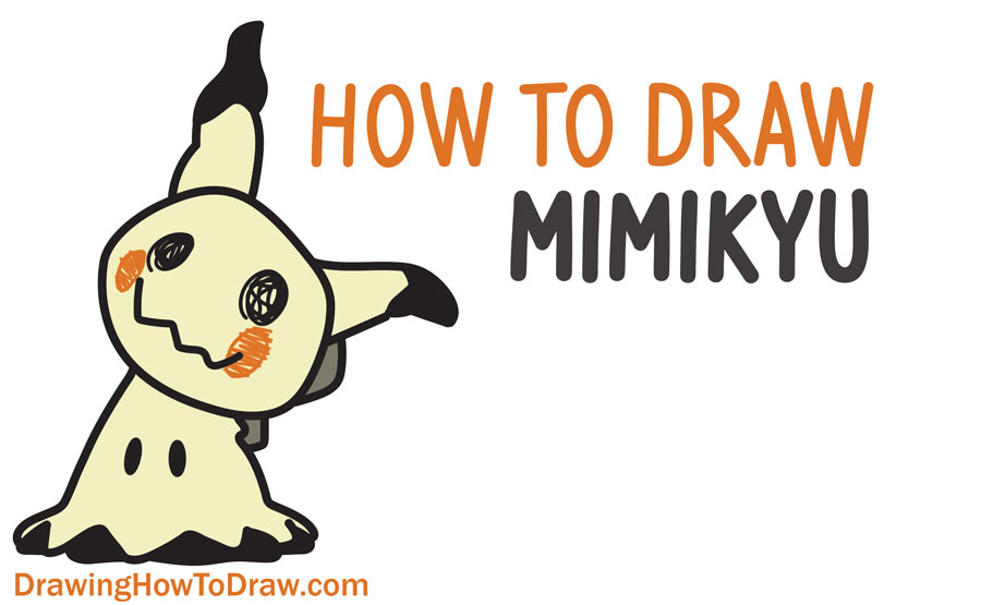 900x555 How To Draw Mimikyu From Pokemon Easy Step