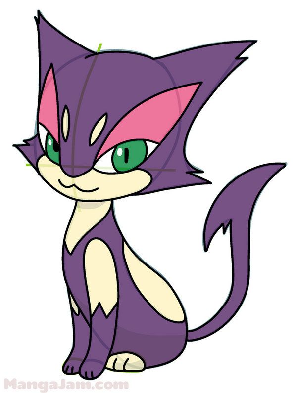600x795 How To Draw Purrloin From Pokemon Step