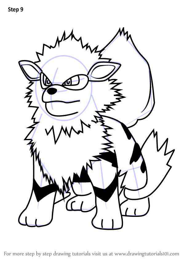 598x844 Arcanine Lineart Drawing Pokemon For Free Download