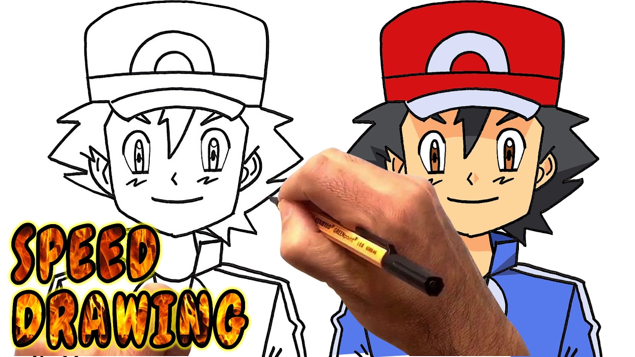 1280x720 How To Draw Ash Ketchum From Pokemon