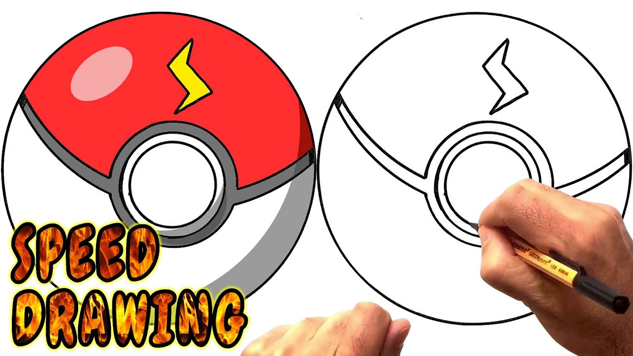 1280x720 How To Draw A Pokeball From Pokemon Go