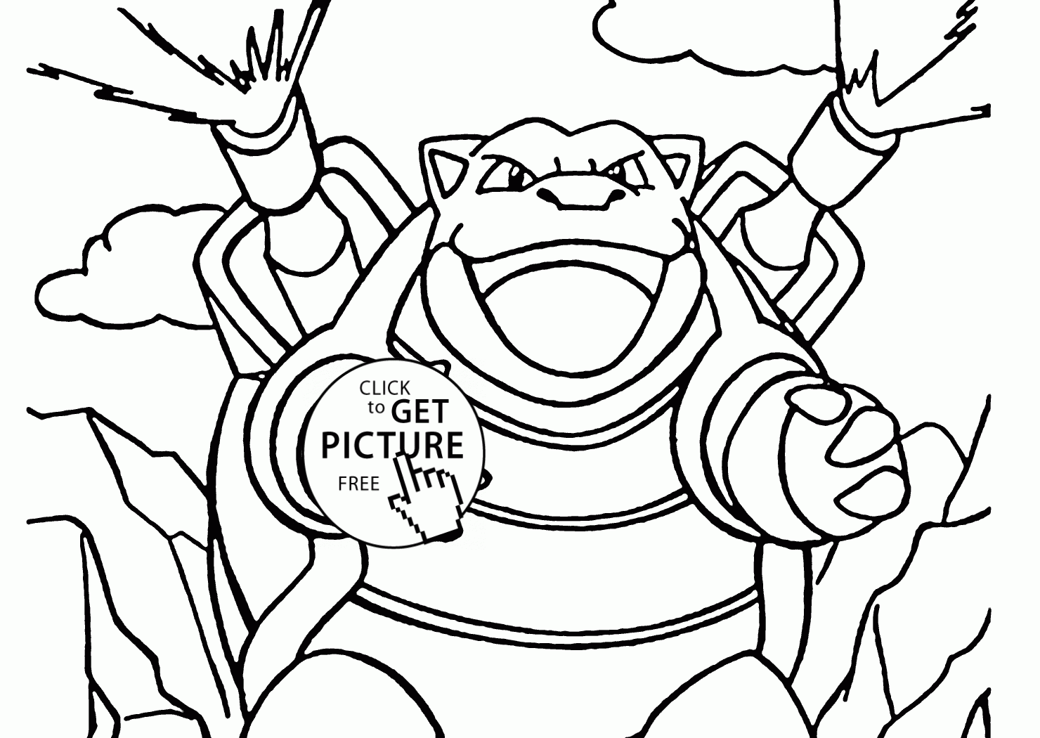 1480x1050 Pokemon Megatoise Coloring Pages Free Printable