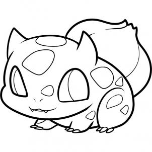 302x302 Draw Chibi Bulbasaur, Bulbasaur, Step