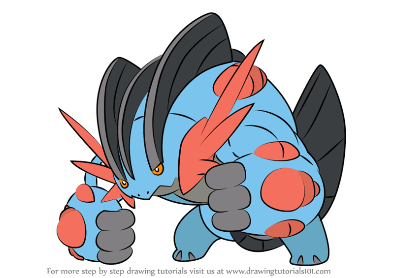 800x565 Learn How To Draw Mega Swampert From Pokemon