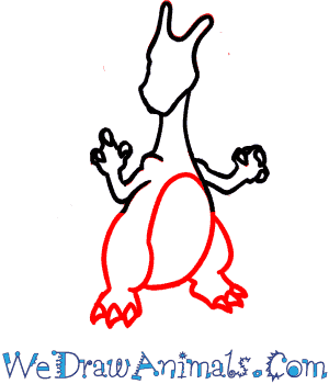 300x350 How To Draw Charizard Pokemon