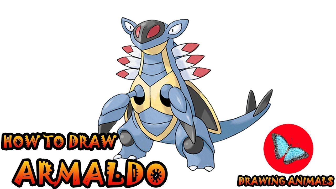 1280x720 How To Draw Armaldo Pokemon How To Draw Pokemon