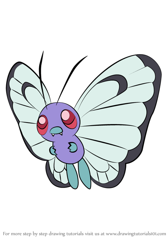 565x800 Learn How To Draw Butterfree From Pokemon
