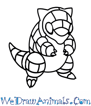 300x350 How To Draw Sandshrew Pokemon