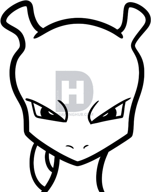 509x645 How To Draw Mewtwo Easy, Pokemon, Step