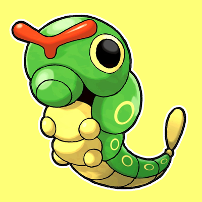 400x400 How To Draw Caterpie From Pokemon With Easy Steps Drawing Tutorial