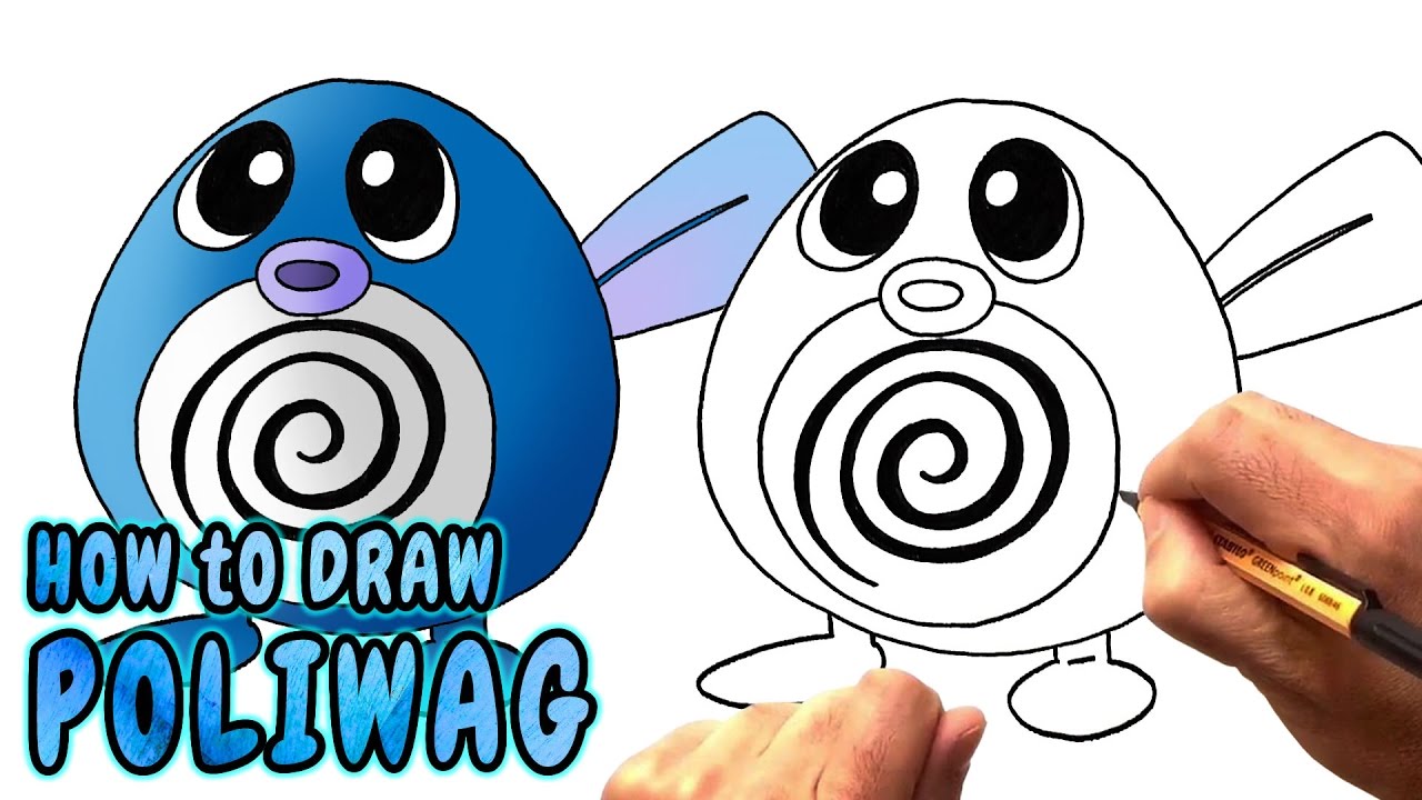 1280x720 How To Draw Poliwag From Pokemon Go