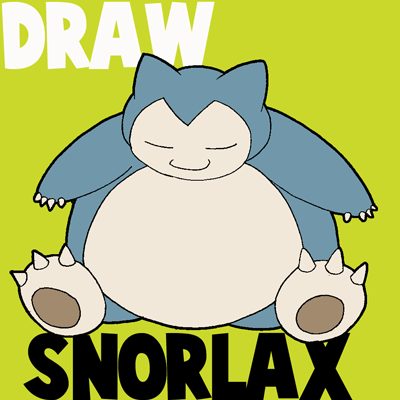 400x400 How To Draw Snorlax From Pokemon With Easy Step