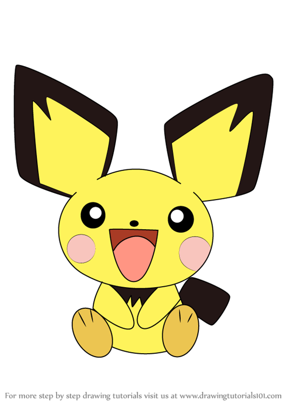 565x800 Learn How To Draw Pichu From Pokemon