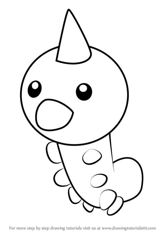 566x800 Learn How To Draw Weedle From Pokemon Go