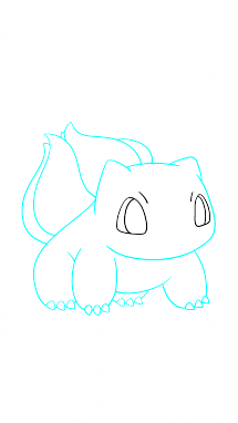 215x382 How To Draw Bulbasaur, Pokemon, Anime, Easy Step