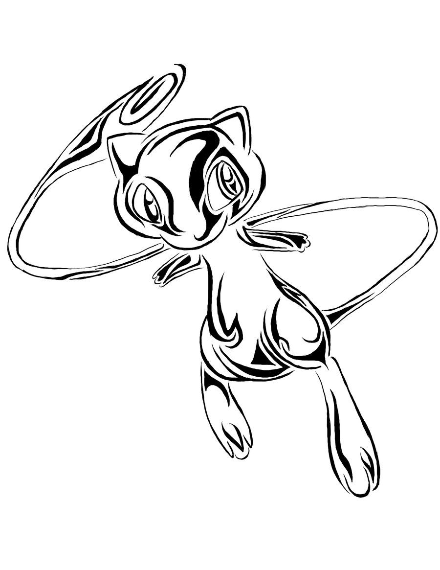 900x1165 Mew Tribal Tattoo