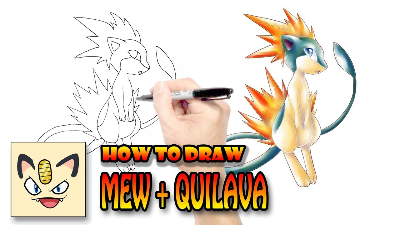 1280x720 How To Draw Mew Quilava Pokemon