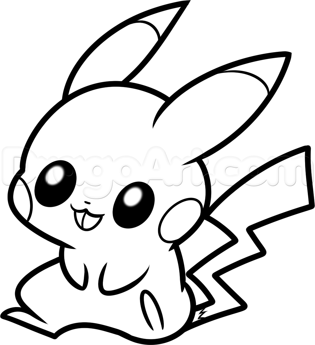 1044x1145 How To Draw Baby Pikachu Step Kids Crafts In Pikachu