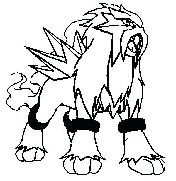 600x618 Entei Drawing Legendary Pokemon Entei Drawing