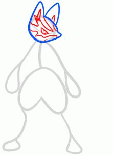 221x302 How To Draw Mega Lucario, Step