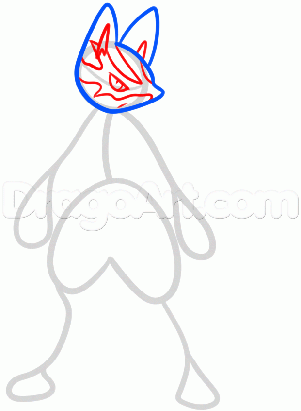 621x846 How To Draw Mega Lucario Step Animals Creatures Reference