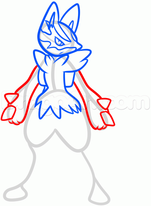 621x846 How To Draw Mega Lucario Step Drawing Drawings, Online