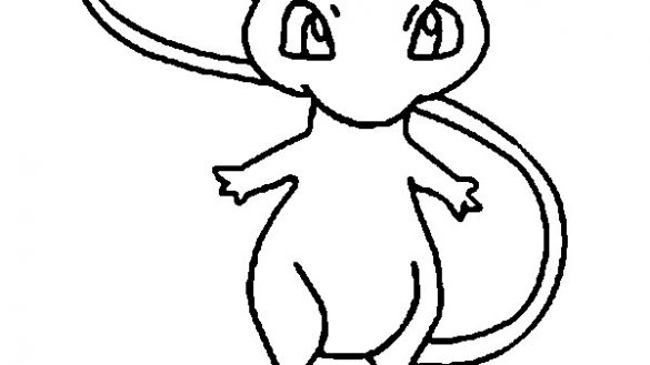 585x329 Pokemon Coloring Pages Mew The Most Drawings Pertaining