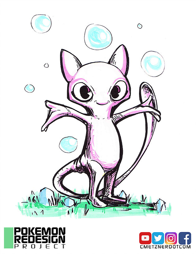 630x815 Pokemon Redesigns Mankey, Primape, And Mew Added! Chris Metzner