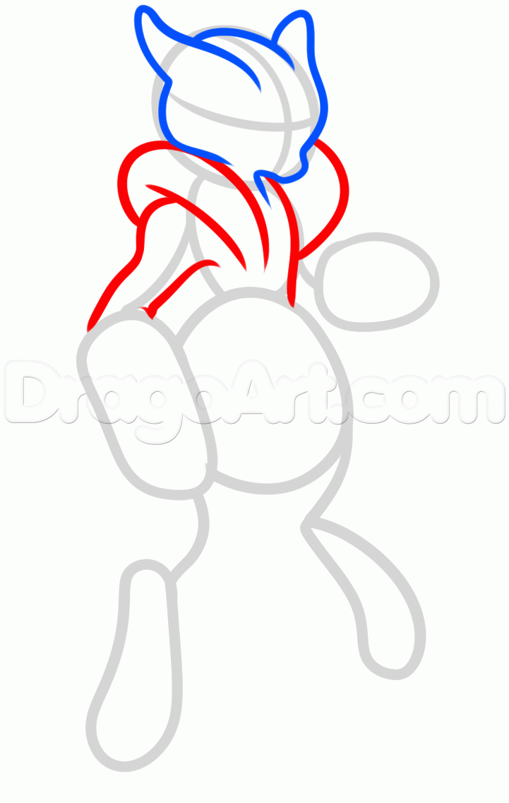 721x1137 How To Draw Mega Mewtwo X, Step